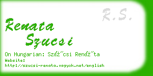 renata szucsi business card